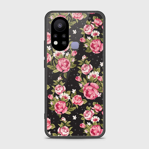 Infinix Hot 11s Cover- Floral Series - HQ Ultra Shine Premium Infinity Glass Soft Silicon Borders Case