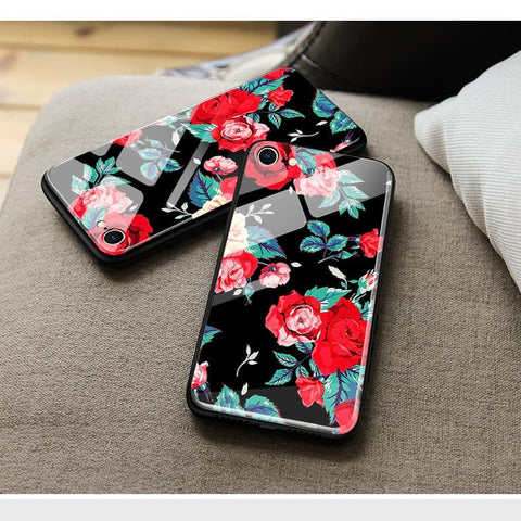 Huawei Y7 Prime 2018 Cover - Floral Series - HQ Ultra Shine Premium Infinity Glass Soft Silicon Borders Case