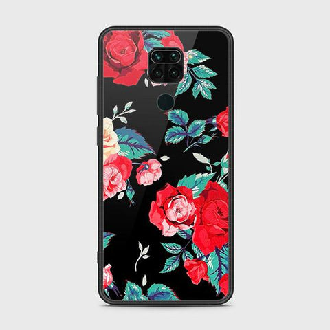 Xiaomi Redmi Note 9 Cover - Floral Series - HQ Ultra Shine Premium Infinity Glass Soft Silicon Borders Case