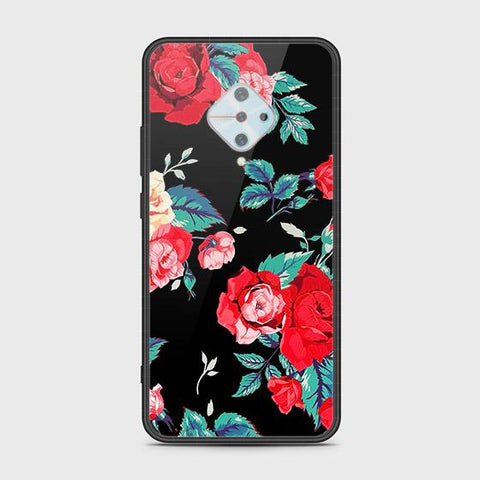 Vivo Y51 Cover - Floral Series - HQ Ultra Shine Premium Infinity Glass Soft Silicon Borders Case