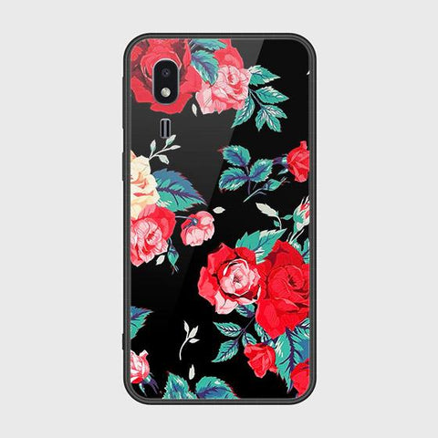 Samsung Galaxy A2 Core Cover - Floral Series - HQ Ultra Shine Premium Infinity Glass Soft Silicon Borders Case