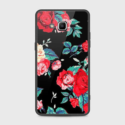 Samsung Galaxy J2 Prime Cover - Floral Series - HQ Ultra Shine Premium Infinity Glass Soft Silicon Borders Case