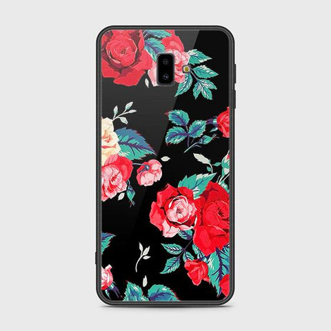 Samsung Galaxy J6 Plus 2018 Cover - Floral Series - HQ Ultra Shine Premium Infinity Glass Soft Silicon Borders Case