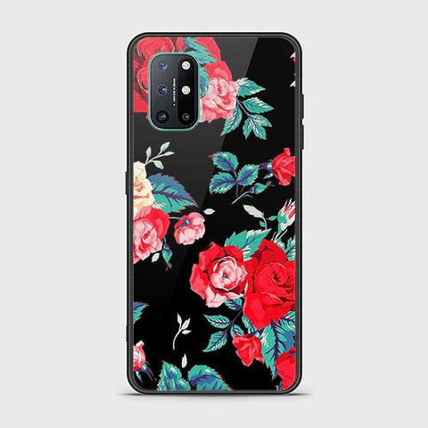 OnePlus 8T Cover - Floral Series - HQ Ultra Shine Premium Infinity Glass Soft Silicon Borders Case