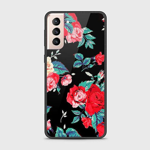 Samsung Galaxy S21 Plus 5G Cover - Floral Series - HQ Ultra Shine Premium Infinity Glass Soft Silicon Borders Case