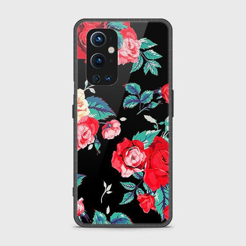 Oneplus 9 Pro Cover - Floral Series - HQ Ultra Shine Premium Infinity Glass Soft Silicon Borders Case