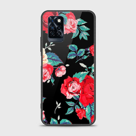 Infinix Note 10 Pro Cover- Floral Series - HQ Ultra Shine Premium Infinity Glass Soft Silicon Borders Case