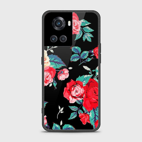 OnePlus Ace Cover- Floral Series - HQ Ultra Shine Premium Infinity Glass Soft Silicon Borders Case