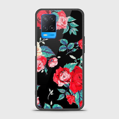 Oppo A54 4G Cover- Floral Series - HQ Ultra Shine Premium Infinity Glass Soft Silicon Borders Case