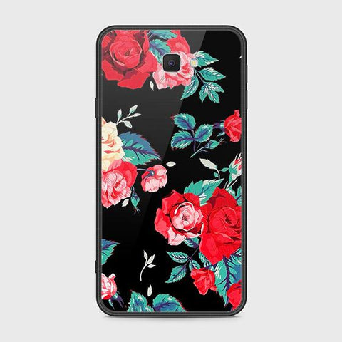 Samsung Galaxy J7 Prime Cover - Floral Series - HQ Ultra Shine Premium Infinity Glass Soft Silicon Borders Case