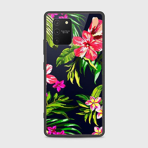Samsung Galaxy S10 Lite Cover - Floral Series - HQ Ultra Shine Premium Infinity Glass Soft Silicon Borders Case