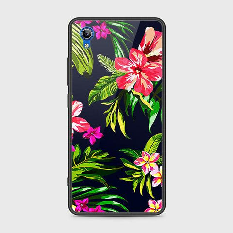 Vivo Y91C Cover - Floral Series - HQ Ultra Shine Premium Infinity Glass Soft Silicon Borders Case