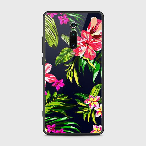 Xiaomi Mi 9T Cover - Floral Series - HQ Ultra Shine Premium Infinity Glass Soft Silicon Borders Case