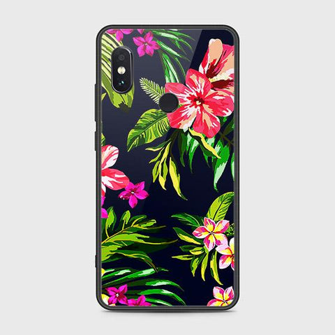 Xiaomi Redmi Note 5 Pro Cover - Floral Series - HQ Ultra Shine Premium Infinity Glass Soft Silicon Borders Case