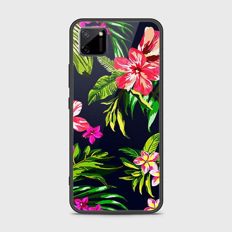 Realme C11 Cover - Floral Series - HQ Ultra Shine Premium Infinity Glass Soft Silicon Borders Case