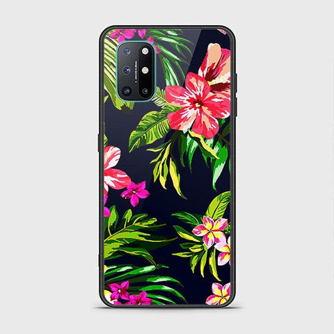 OnePlus 8T Cover - Floral Series - HQ Ultra Shine Premium Infinity Glass Soft Silicon Borders Case