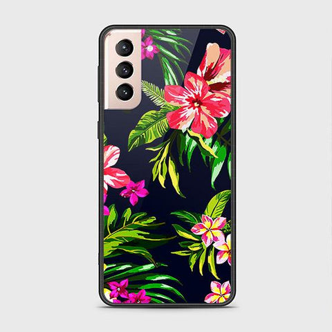 Samsung Galaxy S21 Plus 5G Cover - Floral Series - HQ Ultra Shine Premium Infinity Glass Soft Silicon Borders Case