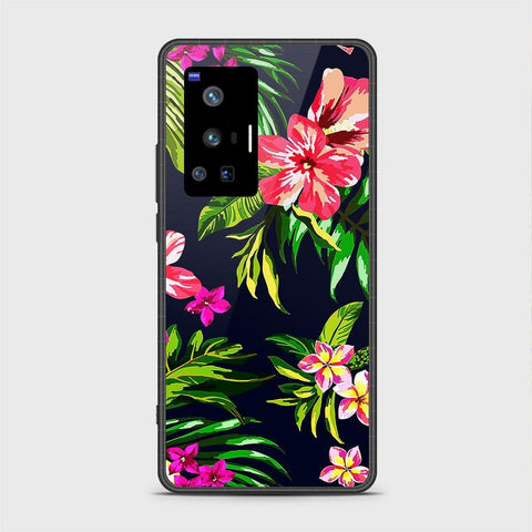Vivo X70 Pro Cover - Floral Series - HQ Ultra Shine Premium Infinity Glass Soft Silicon Borders Case