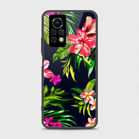 Infinix Note 11s Cover- Floral Series - HQ Ultra Shine Premium Infinity Glass Soft Silicon Borders Case