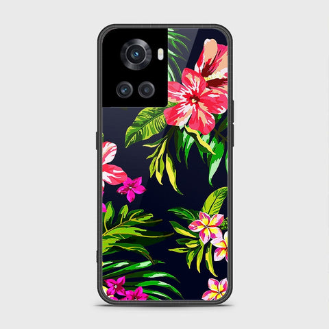 OnePlus Ace Cover- Floral Series - HQ Ultra Shine Premium Infinity Glass Soft Silicon Borders Case