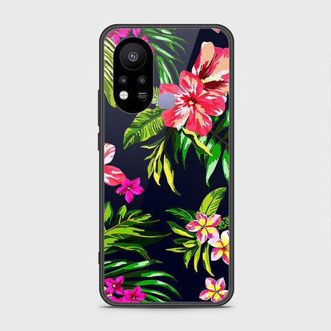 Infinix Hot 11s Cover- Floral Series - HQ Ultra Shine Premium Infinity Glass Soft Silicon Borders Case