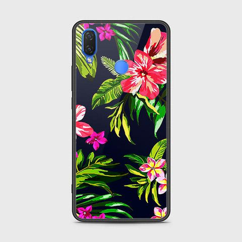 Huawei Y6s 2019 Cover - Floral Series - HQ Ultra Shine Premium Infinity Glass Soft Silicon Borders Case