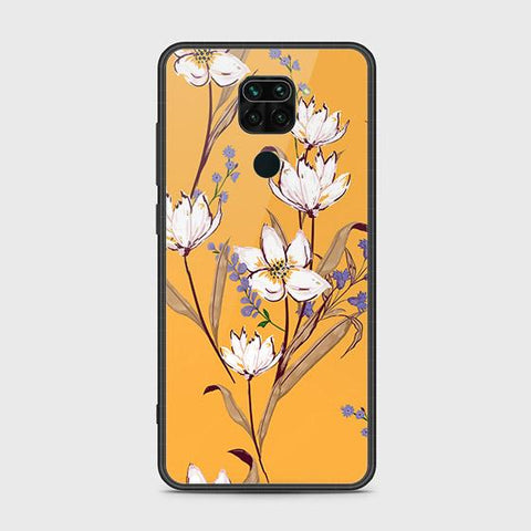 Xiaomi Redmi Note 9 Cover - Floral Series - HQ Ultra Shine Premium Infinity Glass Soft Silicon Borders Case