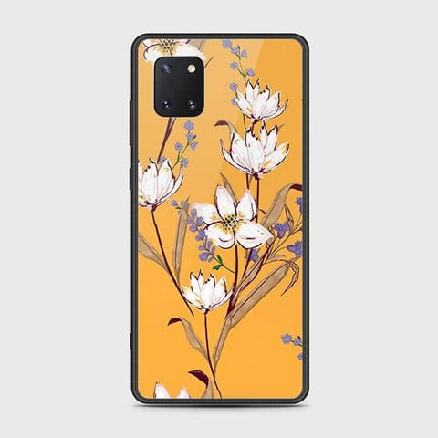 Samsung Galaxy Note 10 Lite Cover - Floral Series - HQ Ultra Shine Premium Infinity Glass Soft Silicon Borders Case