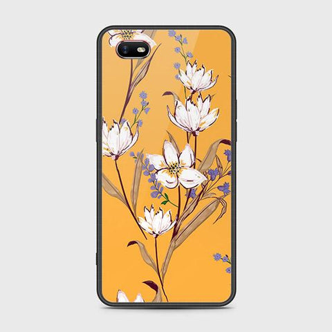 Oppo A1k Cover - Floral Series - HQ Ultra Shine Premium Infinity Glass Soft Silicon Borders Case