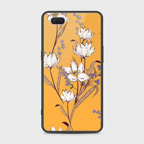 Realme C1 Cover - Floral Series - HQ Ultra Shine Premium Infinity Glass Soft Silicon Borders Case