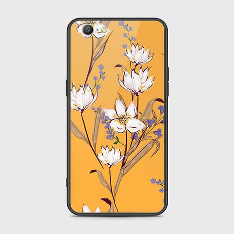 Oppo A39 Cover - Floral Series - HQ Ultra Shine Premium Infinity Glass Soft Silicon Borders Case