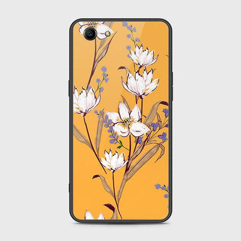 Oppo A83 Cover - Floral Series - HQ Ultra Shine Premium Infinity Glass Soft Silicon Borders Case