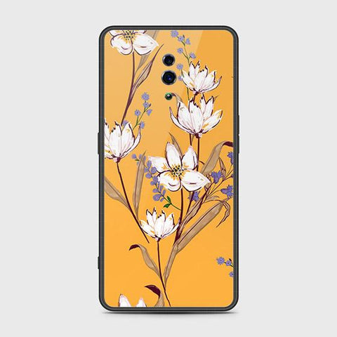 Oppo Reno Cover - Floral Series - HQ Ultra Shine Premium Infinity Glass Soft Silicon Borders Case