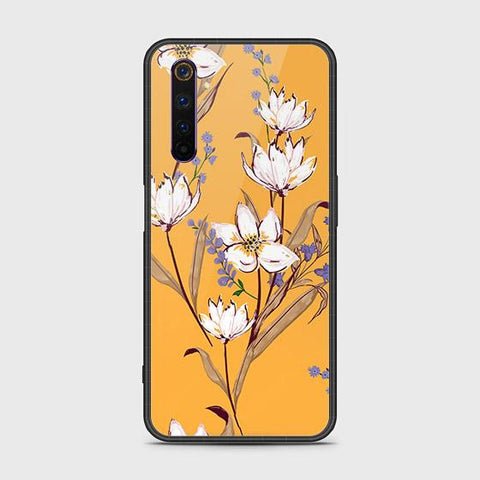 Realme 6 Pro Cover - Floral Series - HQ Ultra Shine Premium Infinity Glass Soft Silicon Borders Case