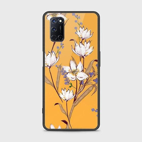 Oppo A52 Cover - Floral Series - HQ Ultra Shine Premium Infinity Glass Soft Silicon Borders Case