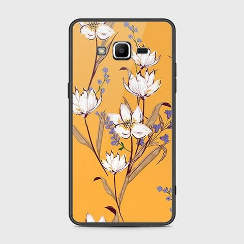 Samsung Galaxy J2 Prime Cover - Floral Series - HQ Ultra Shine Premium Infinity Glass Soft Silicon Borders Case