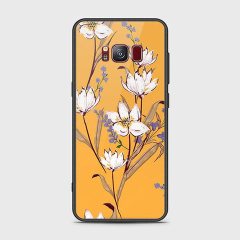 Samsung Galaxy S8 Plus Cover - Floral Series - HQ Ultra Shine Premium Infinity Glass Soft Silicon Borders Case