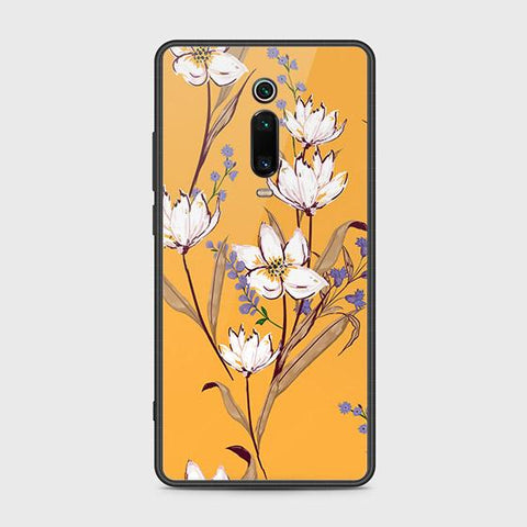 Xiaomi Mi 9T Cover - Floral Series - HQ Ultra Shine Premium Infinity Glass Soft Silicon Borders Case