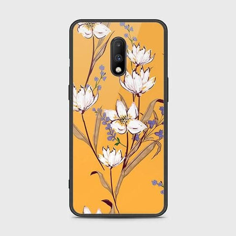 OnePlus 6T Cover - Floral Series - HQ Ultra Shine Premium Infinity Glass Soft Silicon Borders Case