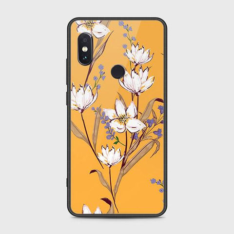 Xiaomi Redmi Note 5 Pro Cover - Floral Series - HQ Ultra Shine Premium Infinity Glass Soft Silicon Borders Case