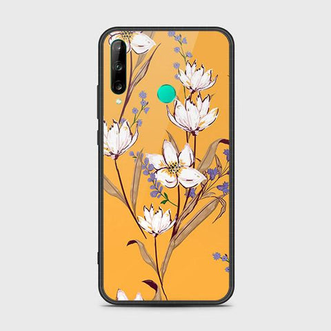 Huawei Y7P Cover - Floral Series - HQ Ultra Shine Premium Infinity Glass Soft Silicon Borders Case