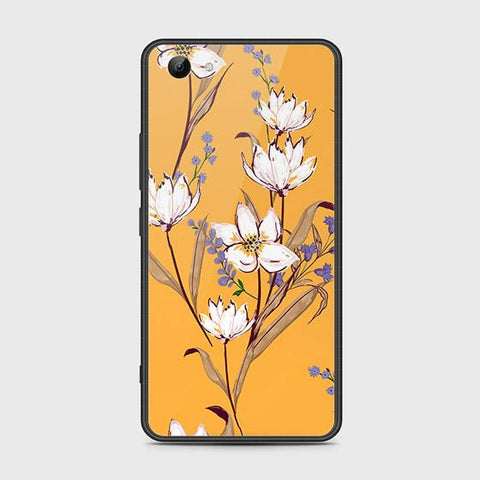 Vivo Y81 Cover - Floral Series - HQ Ultra Shine Premium Infinity Glass Soft Silicon Borders Case