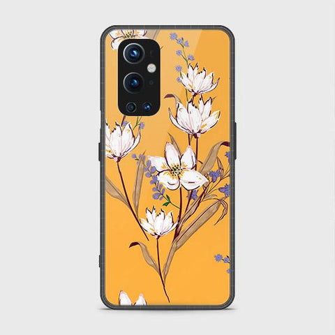 Oneplus 9 Pro Cover - Floral Series - HQ Ultra Shine Premium Infinity Glass Soft Silicon Borders Case