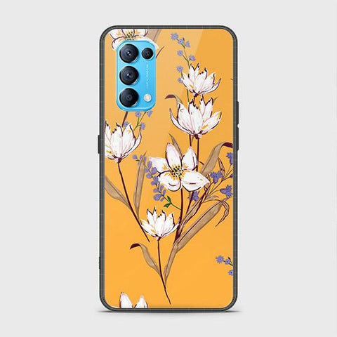 Oppo Reno 5 5G Cover - Floral Series - HQ Ultra Shine Premium Infinity Glass Soft Silicon Borders Case