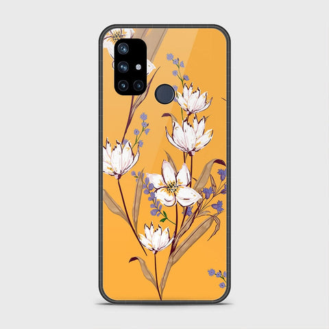 OnePlus Nord N10 5G Cover- Floral Series - HQ Ultra Shine Premium Infinity Glass Soft Silicon Borders Case