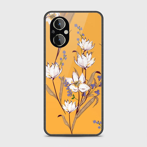 Oppo A96 5G Cover- Floral Series - HQ Ultra Shine Premium Infinity Glass Soft Silicon Borders Case