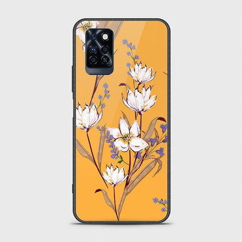 Infinix Note 10 Pro Cover- Floral Series - HQ Ultra Shine Premium Infinity Glass Soft Silicon Borders Case
