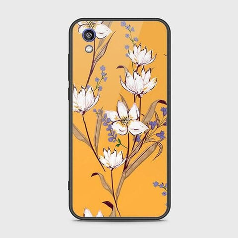 Huawei Y5 2019 Cover - Floral Series - HQ Ultra Shine Premium Infinity Glass Soft Silicon Borders Case