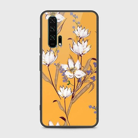 Honor 20 Pro Cover - Floral Series - HQ Ultra Shine Premium Infinity Glass Soft Silicon Borders Case