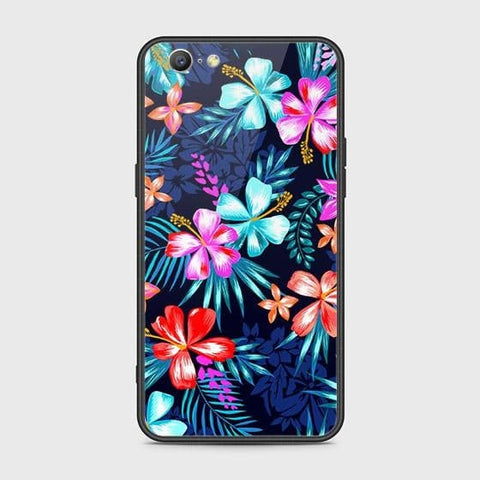 Oppo A39 Cover - Floral Series - HQ Ultra Shine Premium Infinity Glass Soft Silicon Borders Case